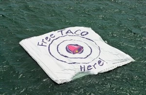 Taco Bell Floats A Promotional Bullseye Target, In The Ocean The T