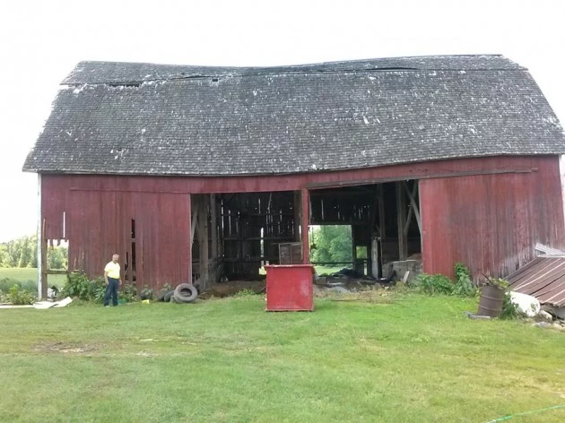 Jimmy Pants in front of the Old Barn